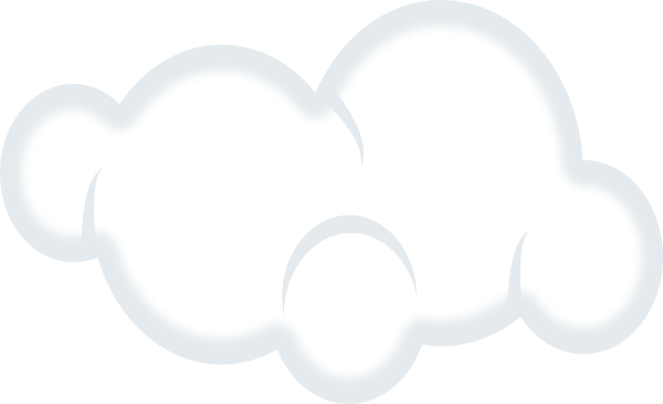 Small - White Cloud Vector Png (600x366), Png Download