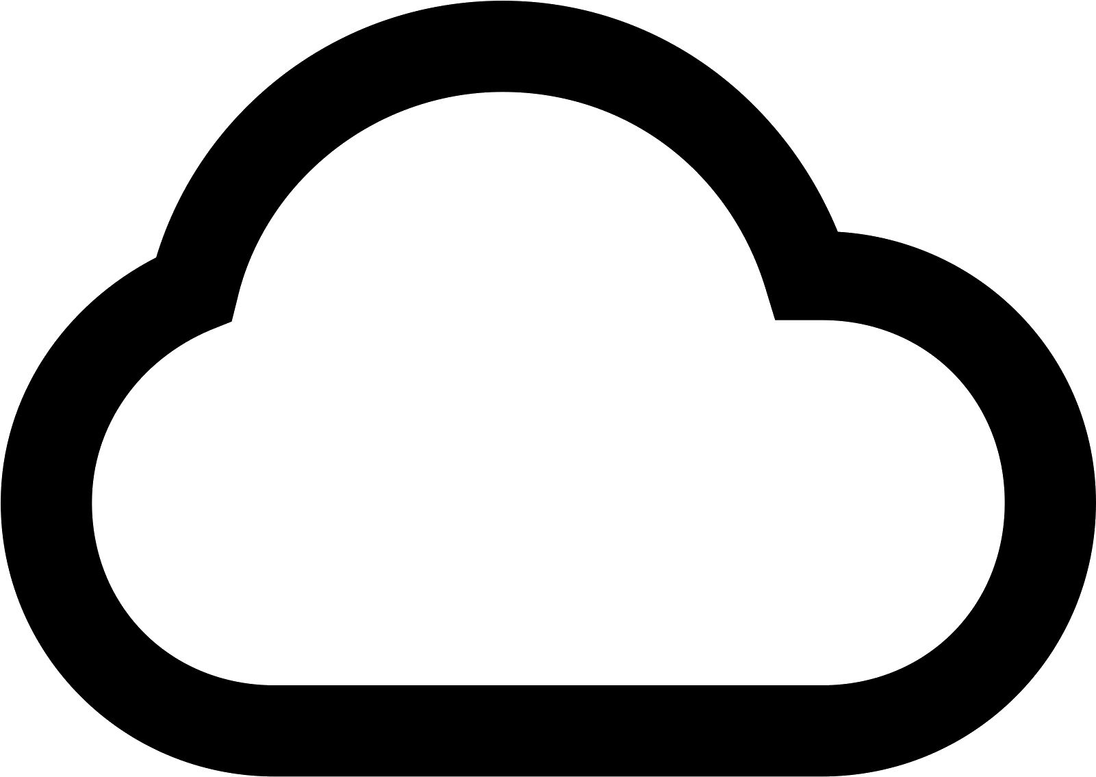 It Is A Very Simplified Looking Cloud - Icono De Nube Png (1600x1600), Png Download