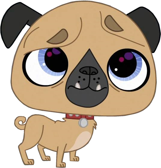 Pug Vector Png - Lps Pug (690x689), Png Download