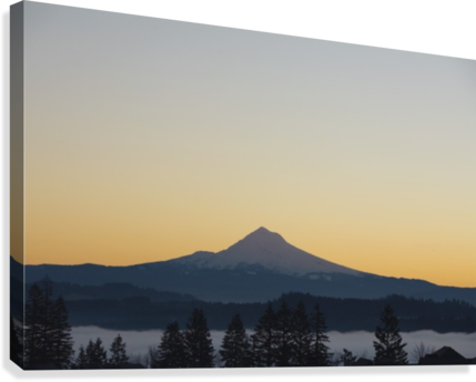 Silhouette Of Mountain Peak At Sunrise Canvas Print - Supplier Generic Silhouette Of Mountain Peak At Sunrise (429x344), Png Download
