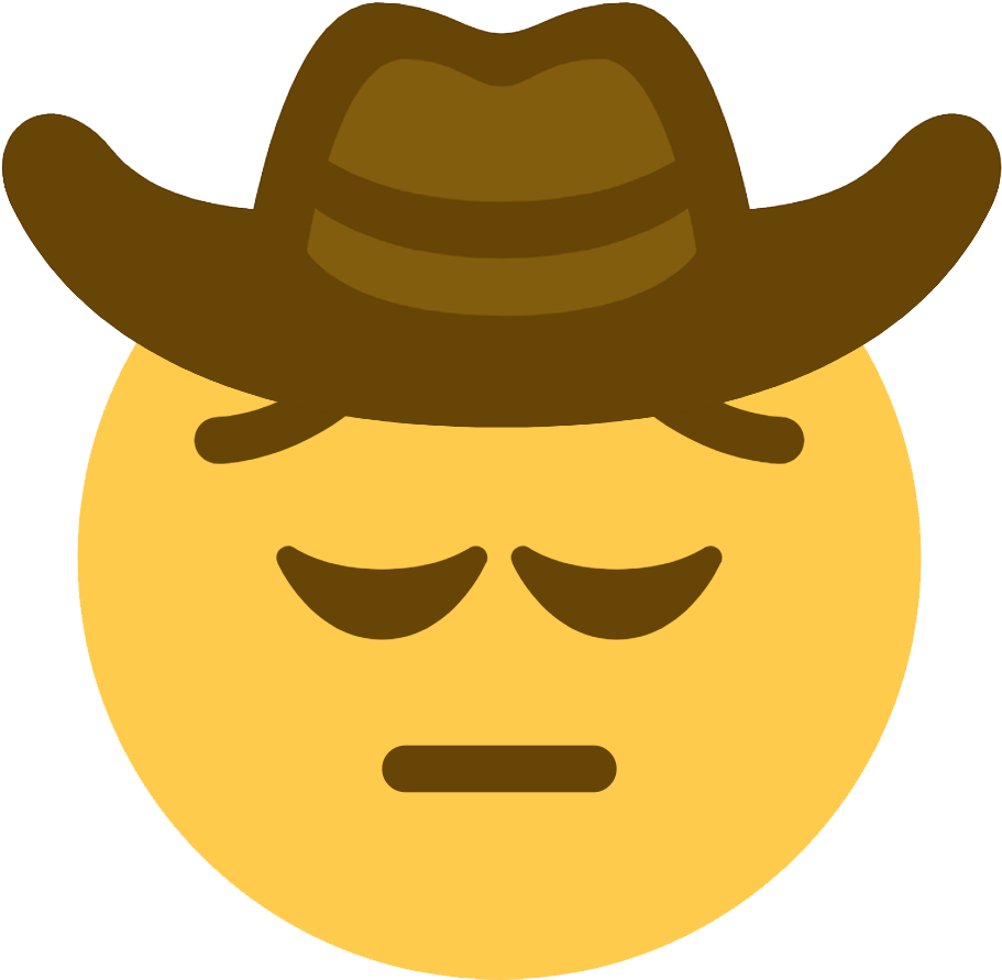 I Wanna Express My Self As Accurate As Possible And - Discord Cowboy Emoji (1000x1000), Png Download