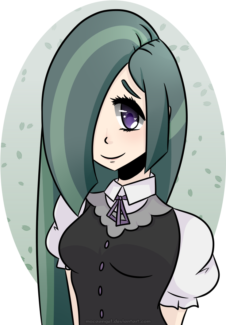 Mocaangel, Female, Hair Over One Eye, Human, Humanized, - Art (875x1089), Png Download