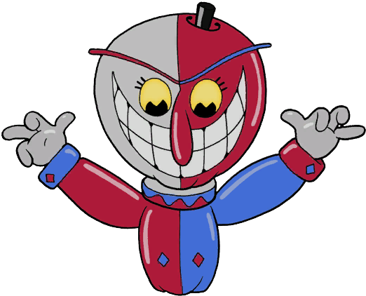 Cuphead Beppi The Clown (525x486), Png Download