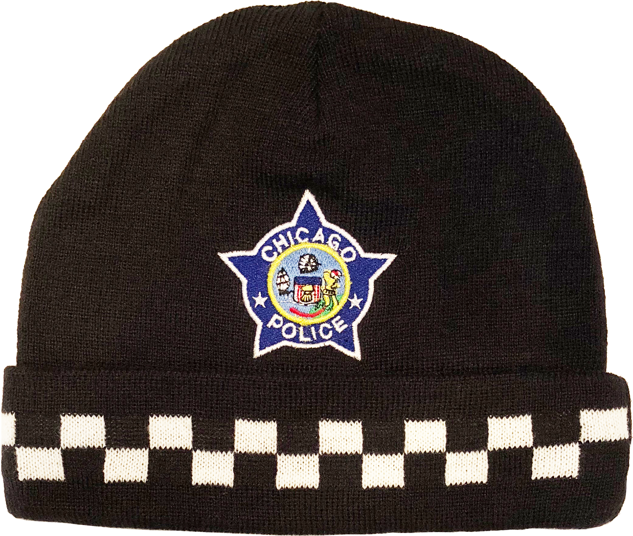 Chicago Police Winter Skull Cap With Cuff Police Officer - Knit Cap (2045x1733), Png Download