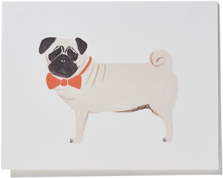 Pug - Rifle Paper Co. Dog Set Assorted Notes Set, Set Of (480x480), Png Download