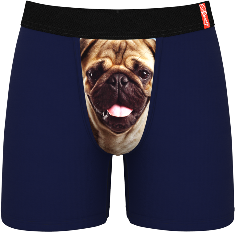 Pug Print Ball Hammock Boxer Briefs For Men - Undergarment (1024x1024), Png Download