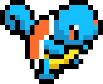Squirtle Sprite - Pokemon Pixel Art Graph (440x460), Png Download