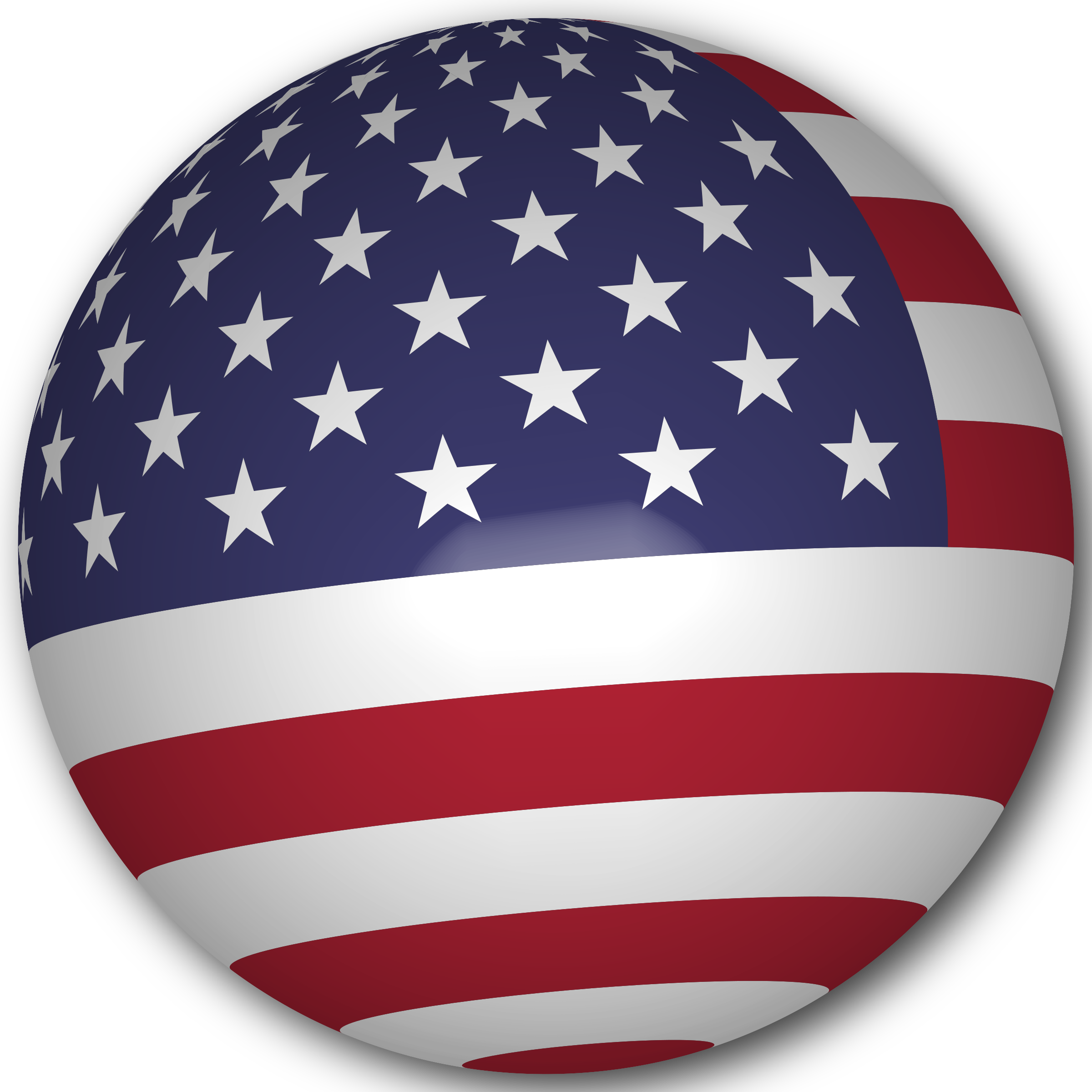Usa Flag Sphere Clip Art Transparent Stock - Mengran 12pcs Luxury Bling Slim Crystal Diamond Universal (2400x2400), Png Download