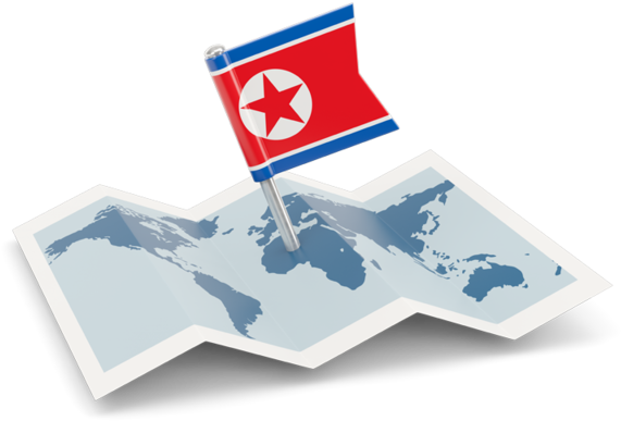 North Korea Map Flag - Philippine Map With Pin (640x480), Png Download