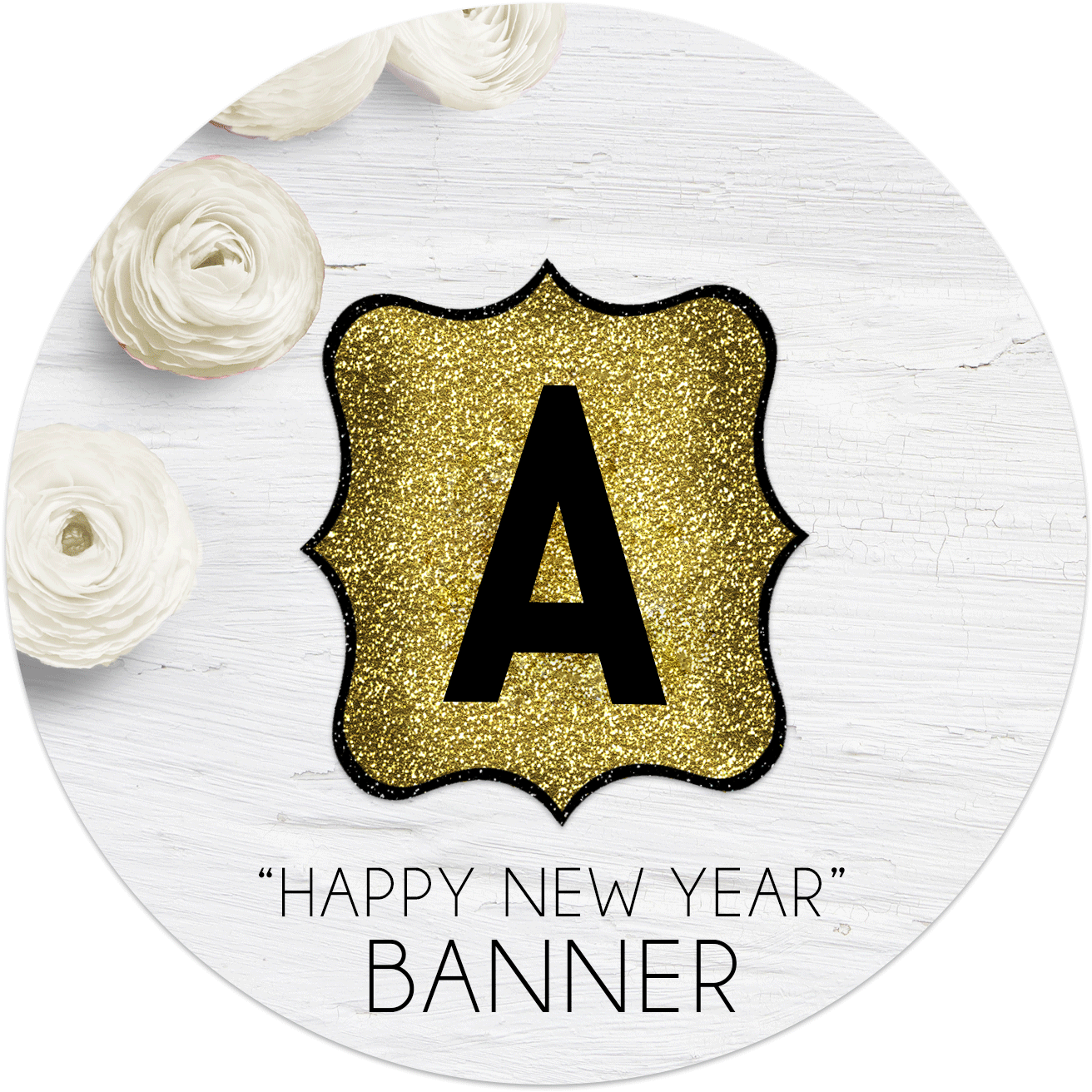 Happy New Year Banner Letters - Emblem (1500x1500), Png Download