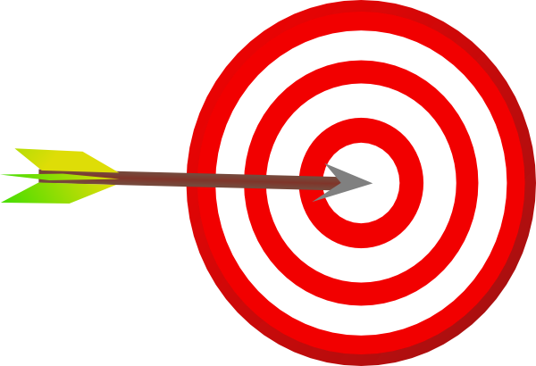 Archery Bow And Arrow Clipart - Arrow And Target Png (600x410), Png Download