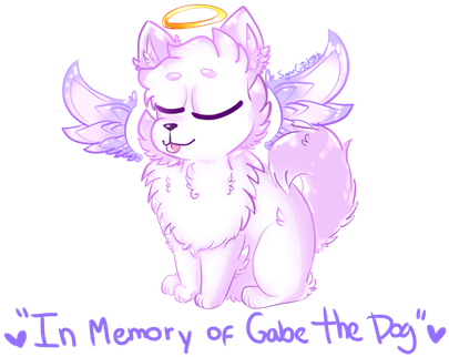 In Memory Of Gabe The Dog By Sugarcutekitteh-daxdn21 - Dog (438x350), Png Download