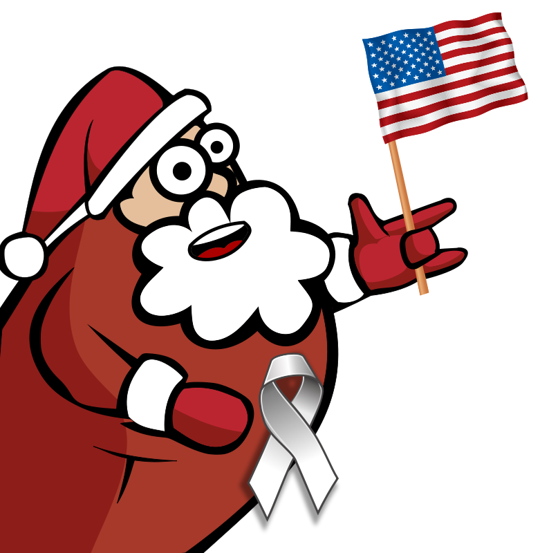 Cartoon American Flag Free Download Clip Art Free Clip - American Flag Christmas Clip Art (781x800), Png Download