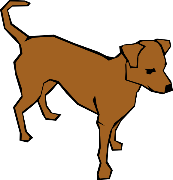 Free Vector Dog Simple Drawing Clip Art - Clip Art Dog (576x598), Png Download