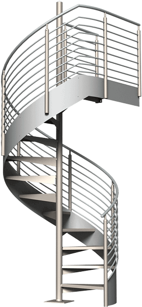 Architectural Stairs - Modern Steel Railing In Stair (600x700), Png Download