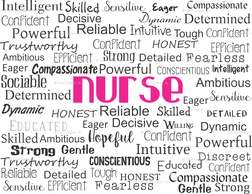 Cafepress Nurse Adjectives Puzzle (815x627), Png Download