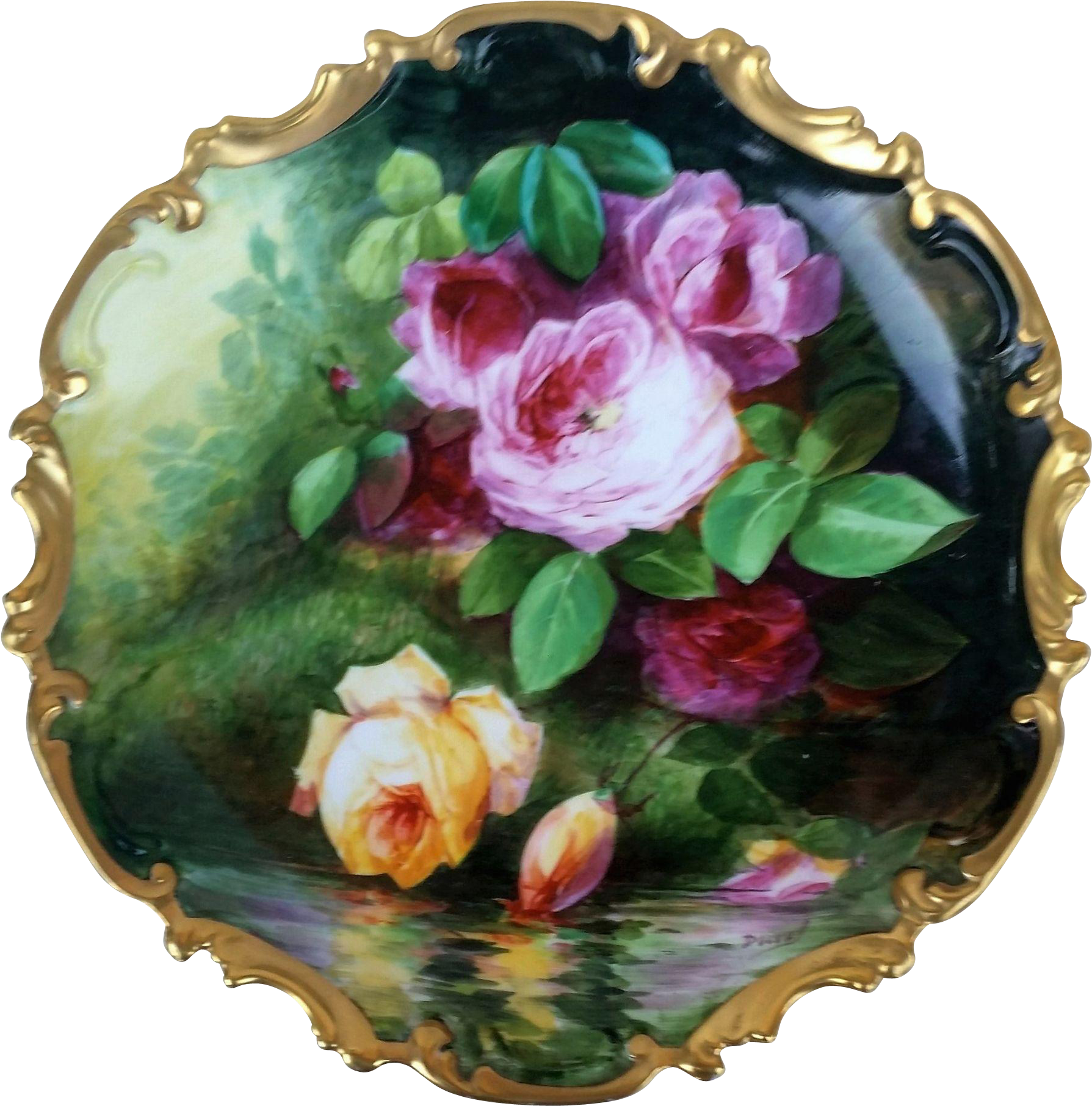 Wonderful Limoges France Hand Painted "pink & Yellow - Limoges (1812x1812), Png Download