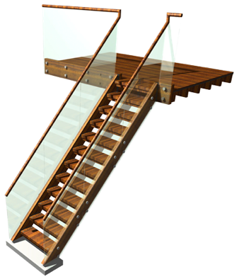 The Complex Curved Geometry Of This Stairwell Required - Plywood (331x394), Png Download