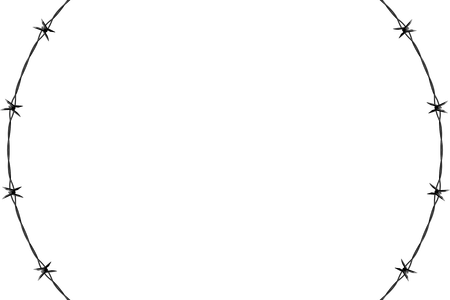 Circle Svg Ubisafe Rh Ubisafe Org Barb Wire Heart Svg - Download (450x300), Png Download