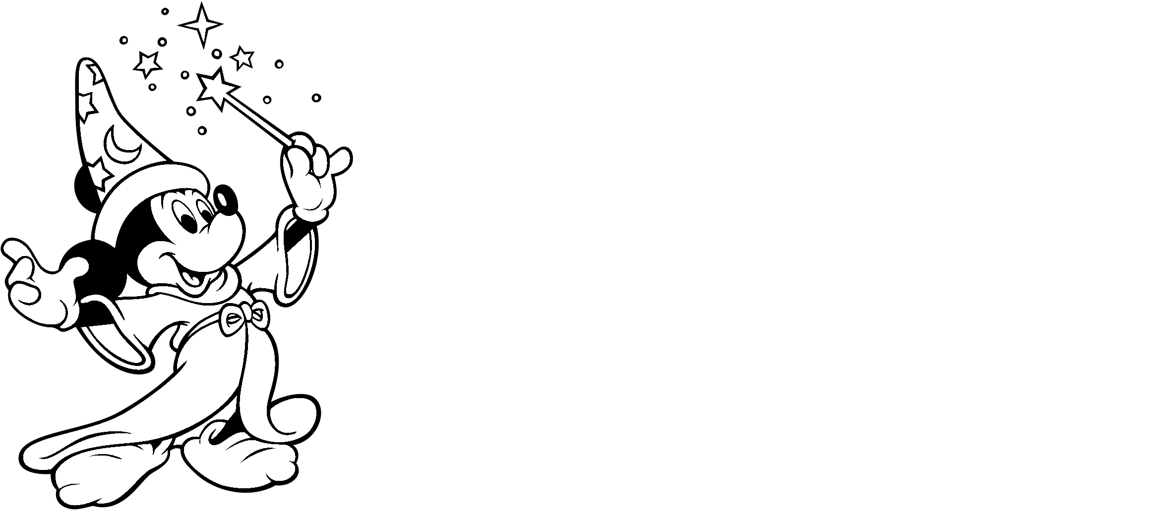 Imagineering Disneyland Paris Logo Png Transparent - Mickey Mouse Sorcerer Drawing (2400x2400), Png Download