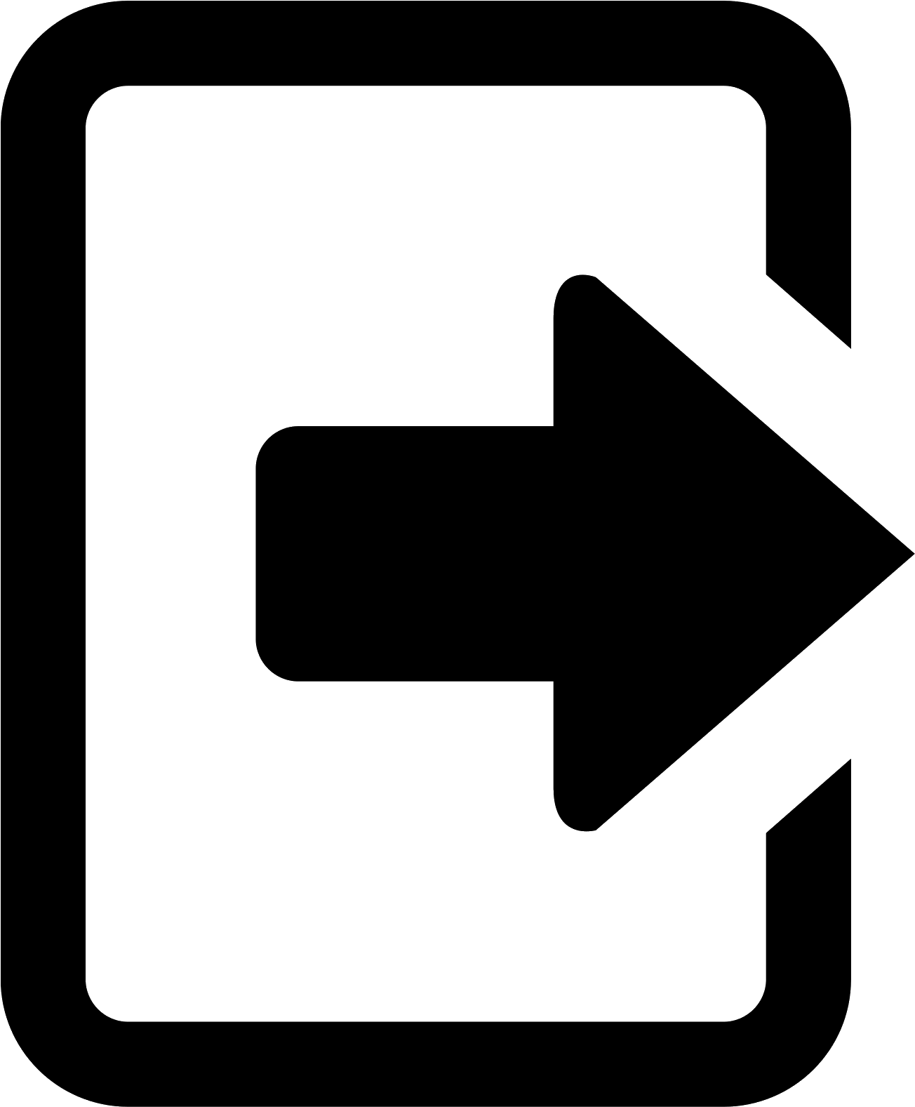 Phone Square Transparent Stock - Logout Png (1600x1600), Png Download
