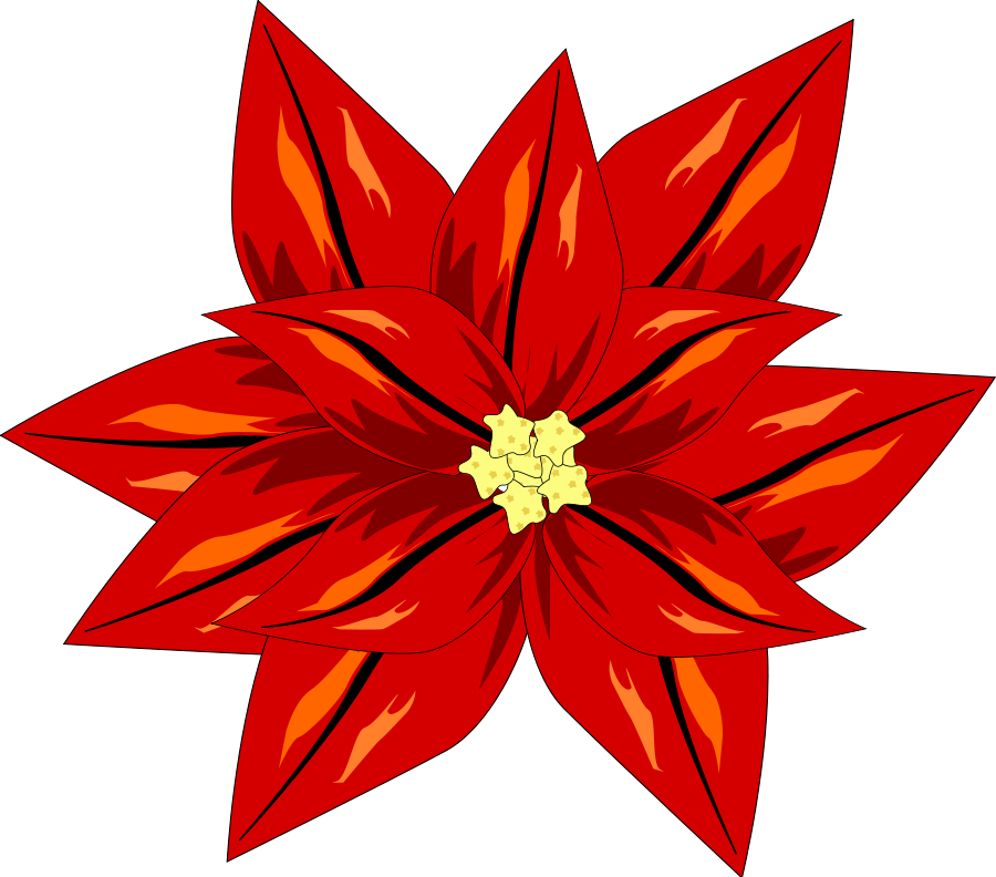 Poinsettia Download Houseplant Flower Plants Free Commercial - Poinsettia Vector (853x750), Png Download