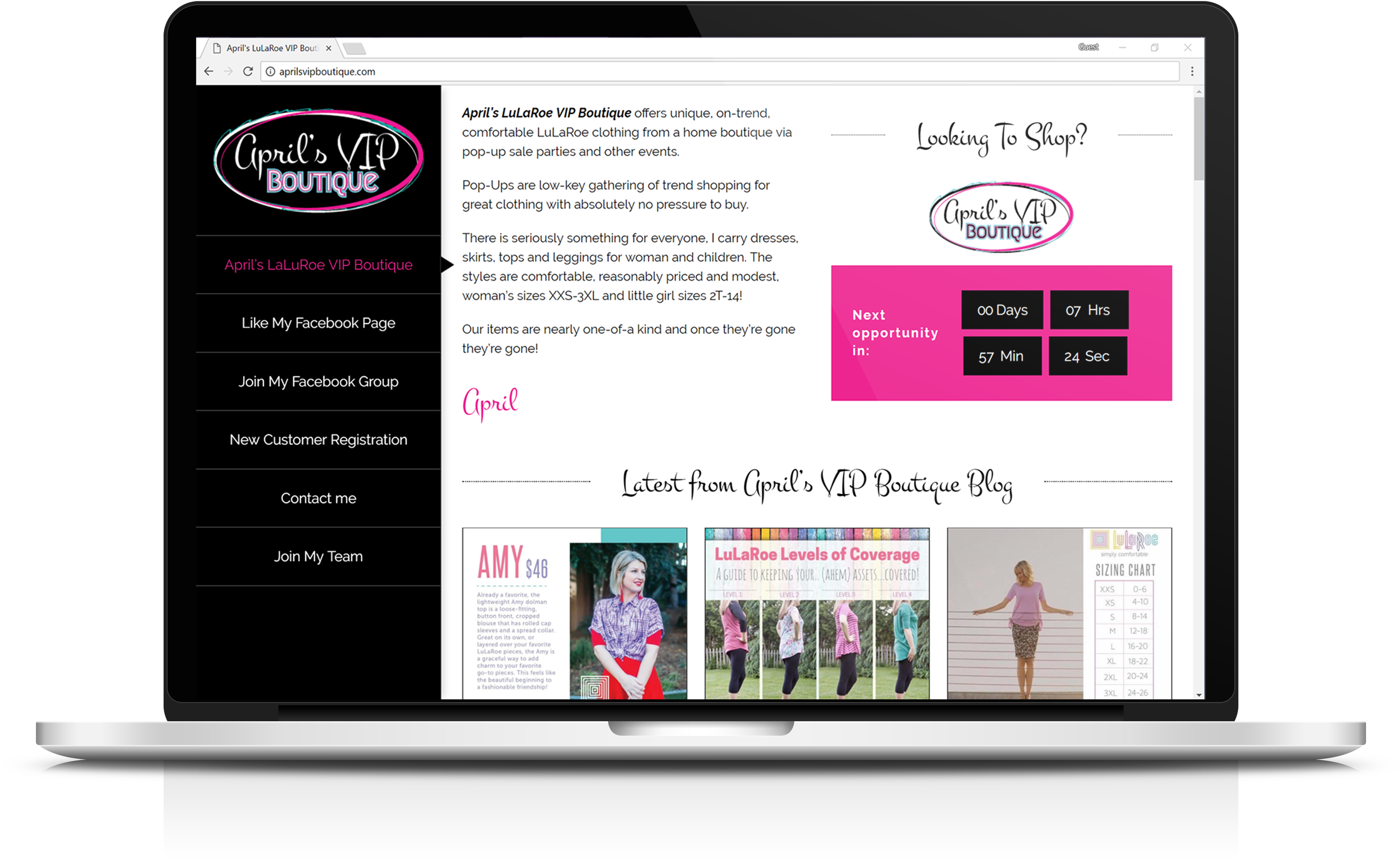Website Design & Development For April's Vip Lularoe - Online Advertising (4000x2970), Png Download