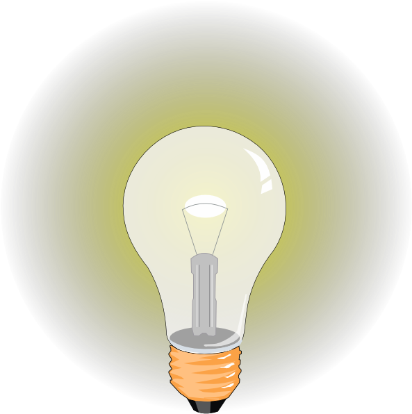Glow Clipart Buld - Light Bulb Gif Png (600x600), Png Download