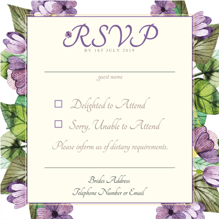 Purple Leaf Flowers Rsvp Outline 124 124 3d - Twisted Envy B Floral Letter Border Initial Novelty (500x500), Png Download