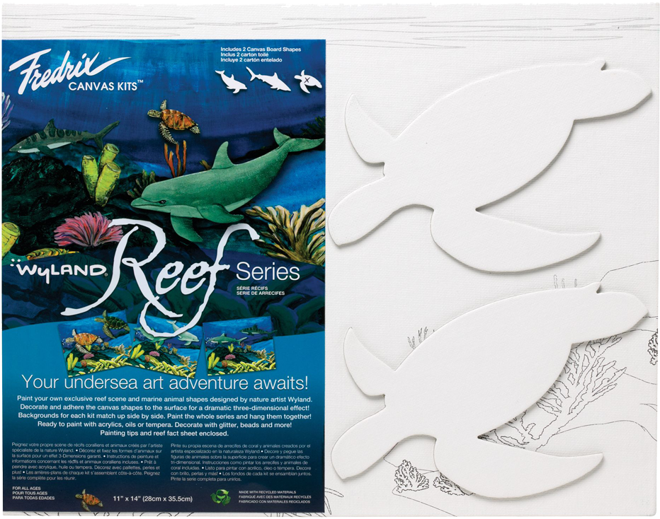 View Larger Image - Fredrix T2594 Sea Turtles Reef Series Canvas Kit (1000x784), Png Download