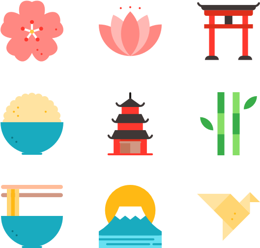 Japanese Color Pack - Japan Icon Png (600x564), Png Download
