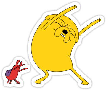 Jake Dance Adventure Time, Finn Jake - Adventure Time Jake Dance (375x360), Png Download