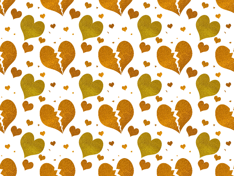 Seamless Glitter Heart Pattern Png - Heart (800x600), Png Download