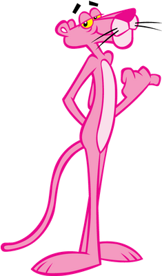 Pink Panther Hitchhiking - Pink Panther Transparent (400x400), Png Download