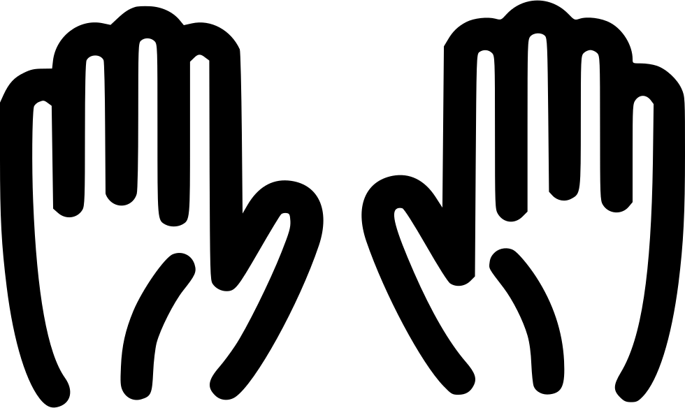 Hands Hold Wait Stop Handsup Comments - Hands Up Svg (980x584), Png Download