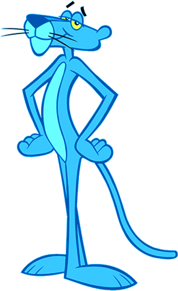 Panther Clipart Blue Panther - Pink Panther Blue Panther (624x1000), Png Download