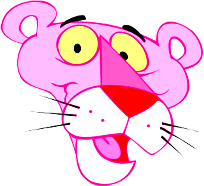 Tim Topping T - Pink Panther Face Cartoon (1000x784), Png Download