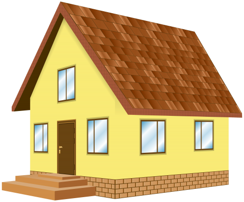 House Yellow Png Clip Art - House Clipart Png (500x415), Png Download