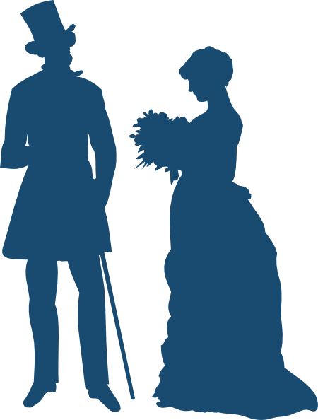Wedding Couple Clipart - Old Fashioned Clipart (450x594), Png Download