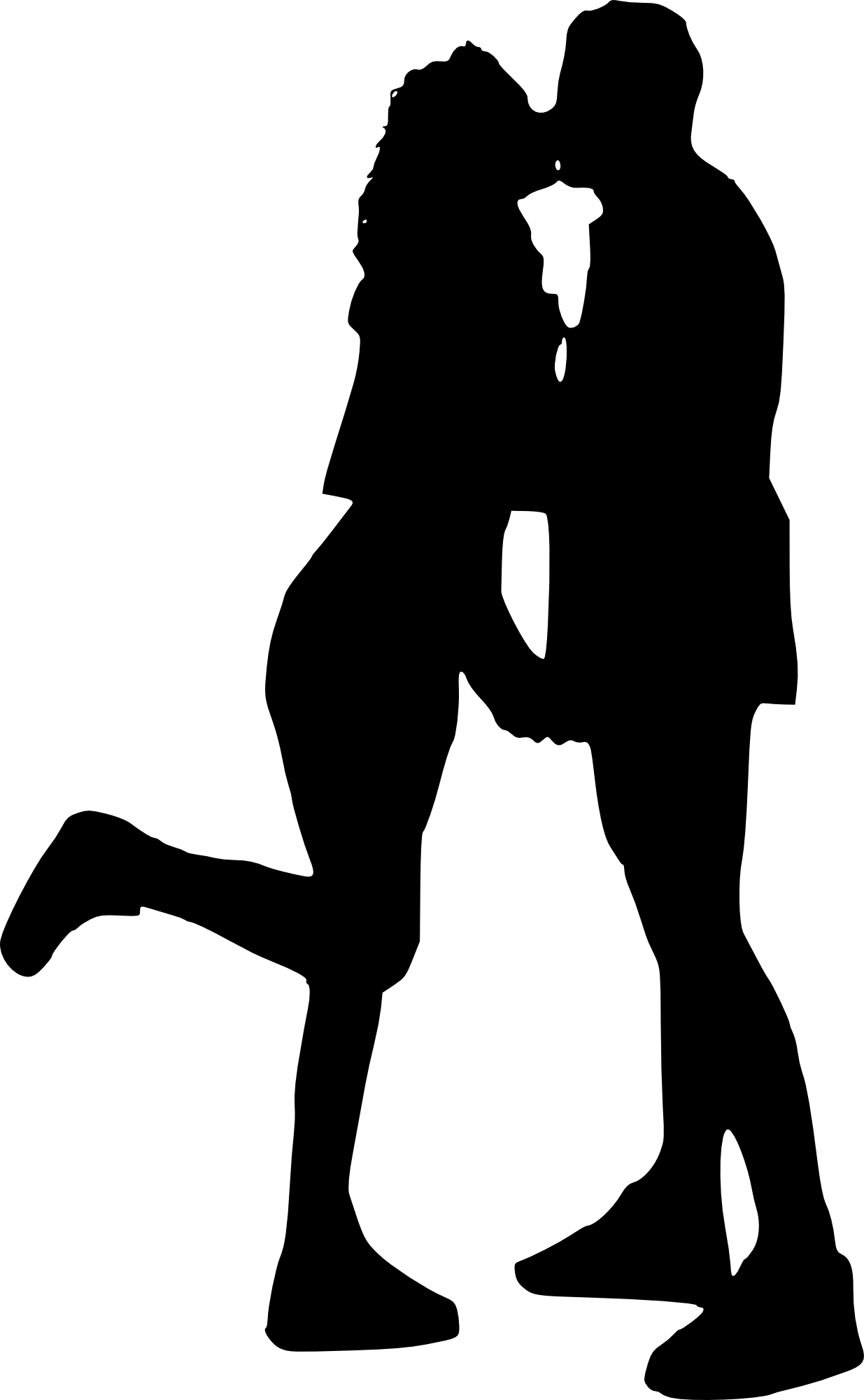 Love Couple Silhouette - Transparent Couple Laughing Silhouette (1235x2000), Png Download