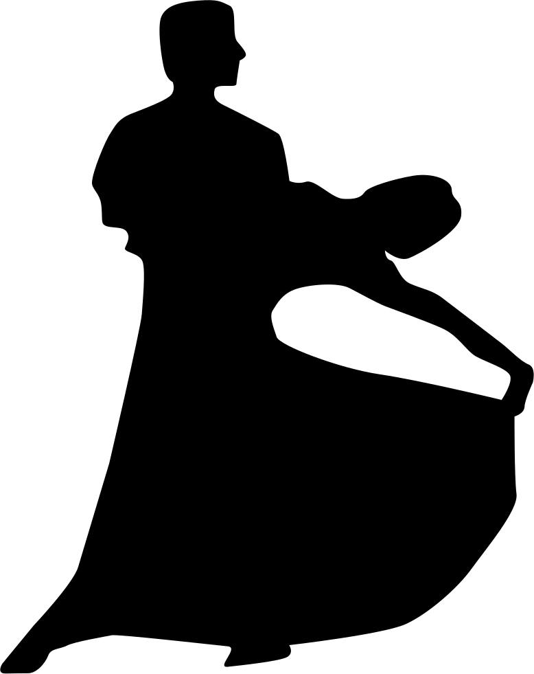 Couple Silhouette Of Flamenco Dance Comments - Couple Dancing Silhouette Outline (778x981), Png Download