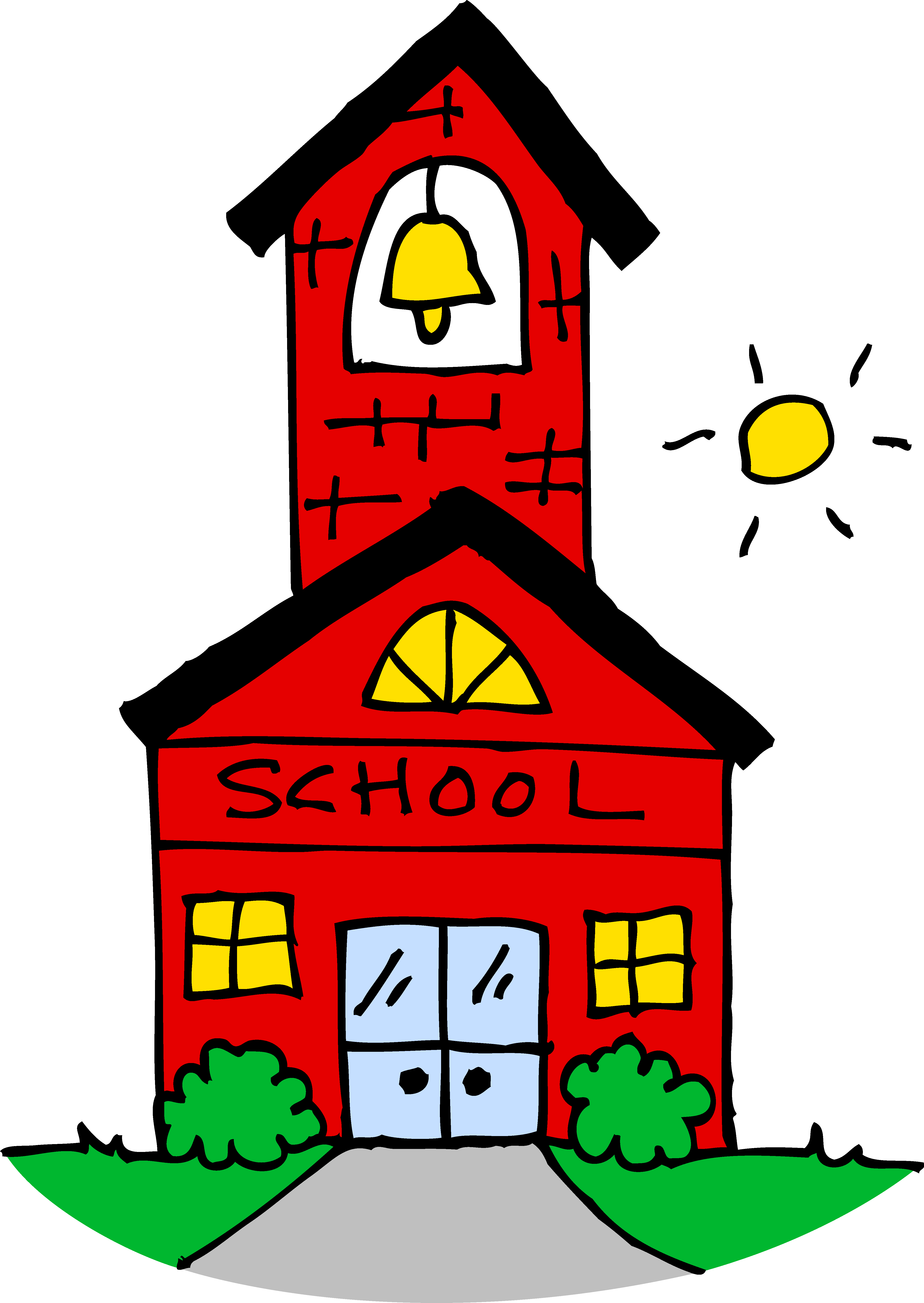 House - Red School House Clip Art (4596x6478), Png Download