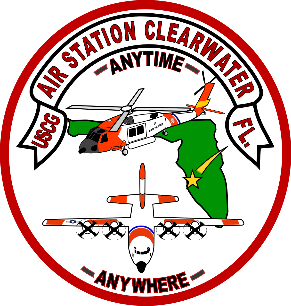 Uscg Air Station Clearwater Fl Logo (1200x1259), Png Download