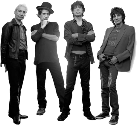 The Rolling Stones Band Four - Rock Band Photo Shoot (458x422), Png Download