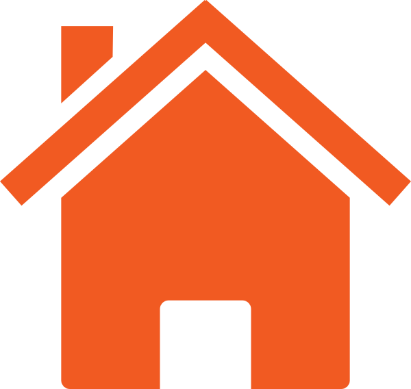 Orange House Clipart Png For Web (600x568), Png Download
