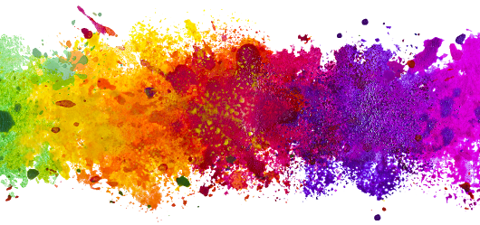 Color Types - Multi Coloured Background Png (530x249), Png Download