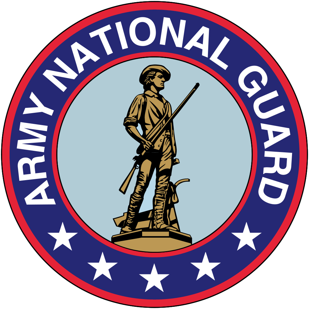 Military Service Seals - Army National Guard Emblem (1000x1000), Png Download