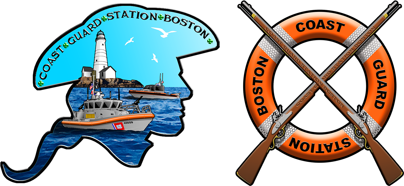 Coast Guard Station Boston Unit Logo (1500x900), Png Download