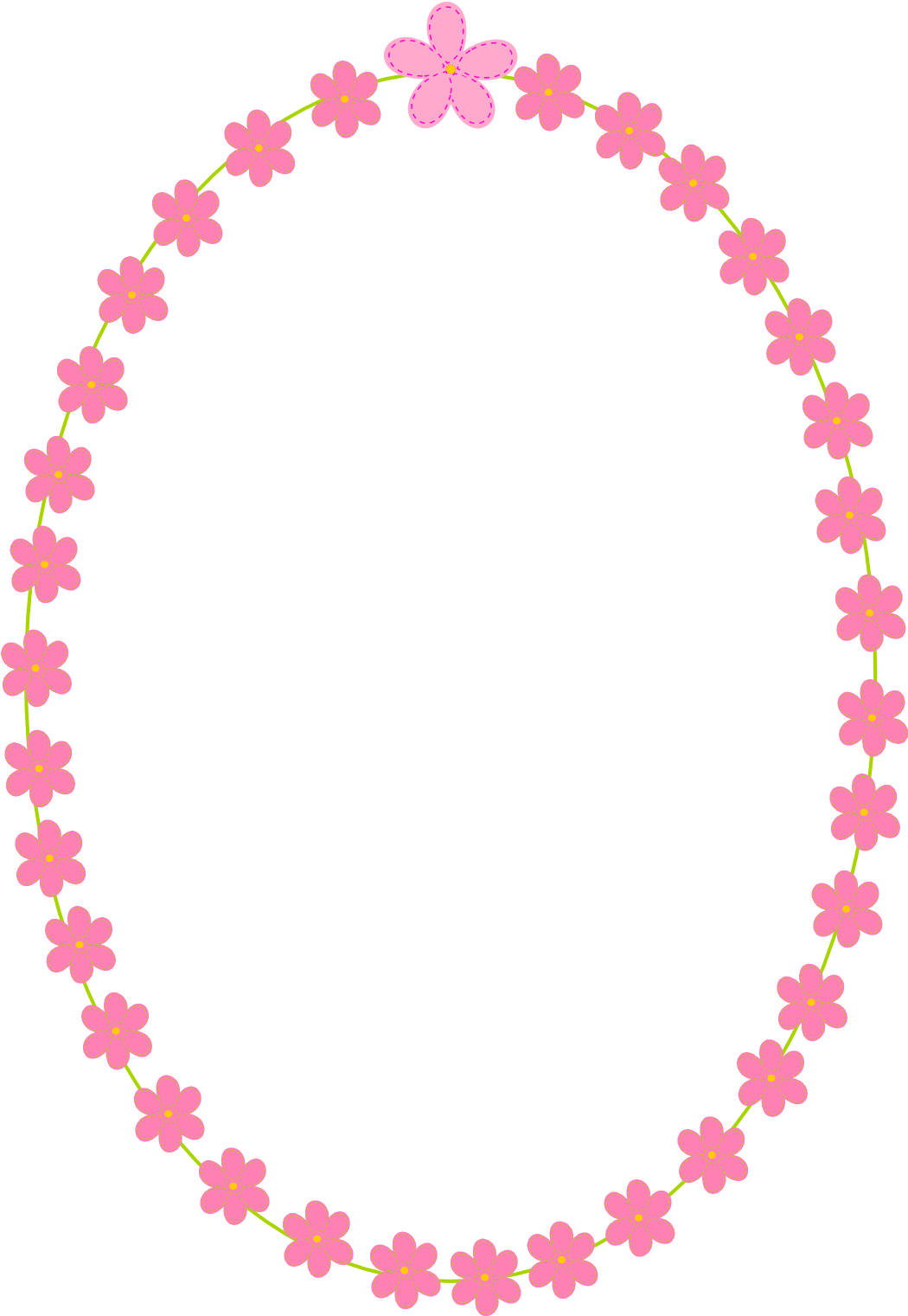 Free Digital Flower Frames Scrapbooking Paper And Stickers - Pink Oval Frame Png (1049x1538), Png Download