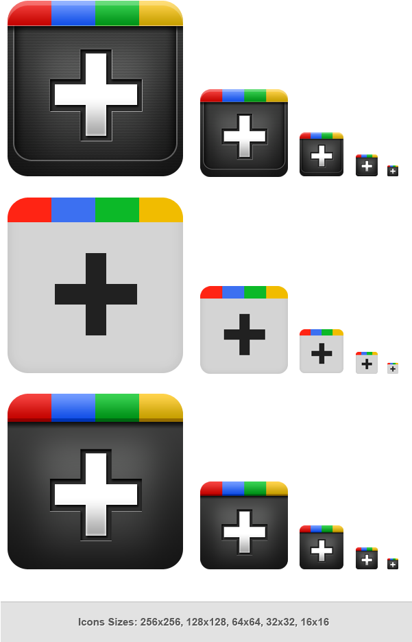 Preview Of The Icons - Google Plus Icon (600x950), Png Download
